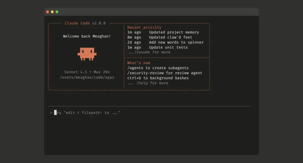 Claude Code running in a terminal, showing a session in progress