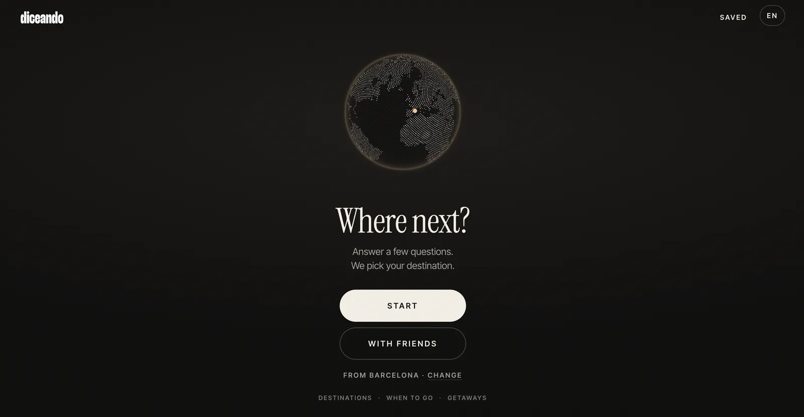 Diceando home: "Where next?"