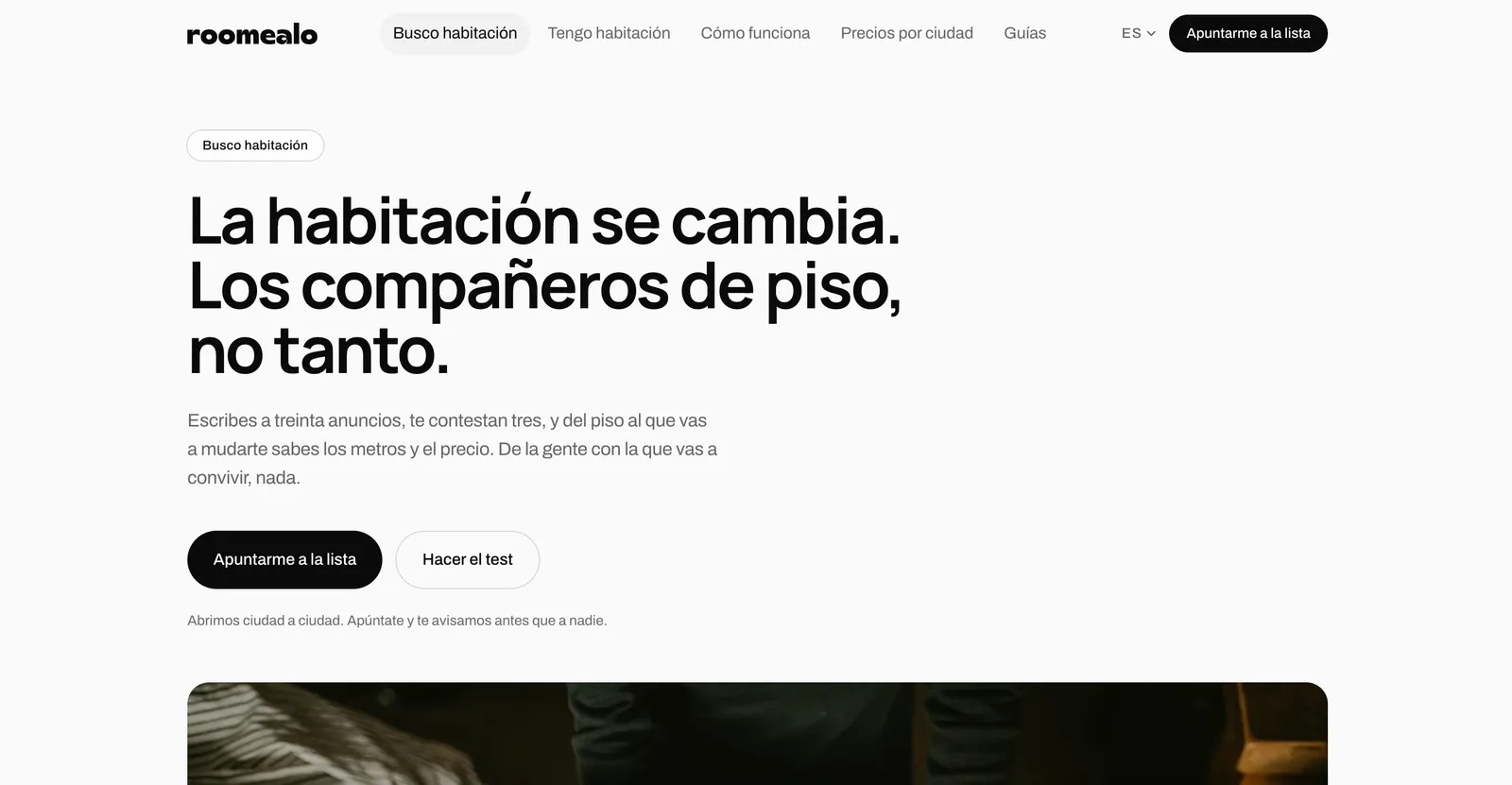 The page for people looking for a room